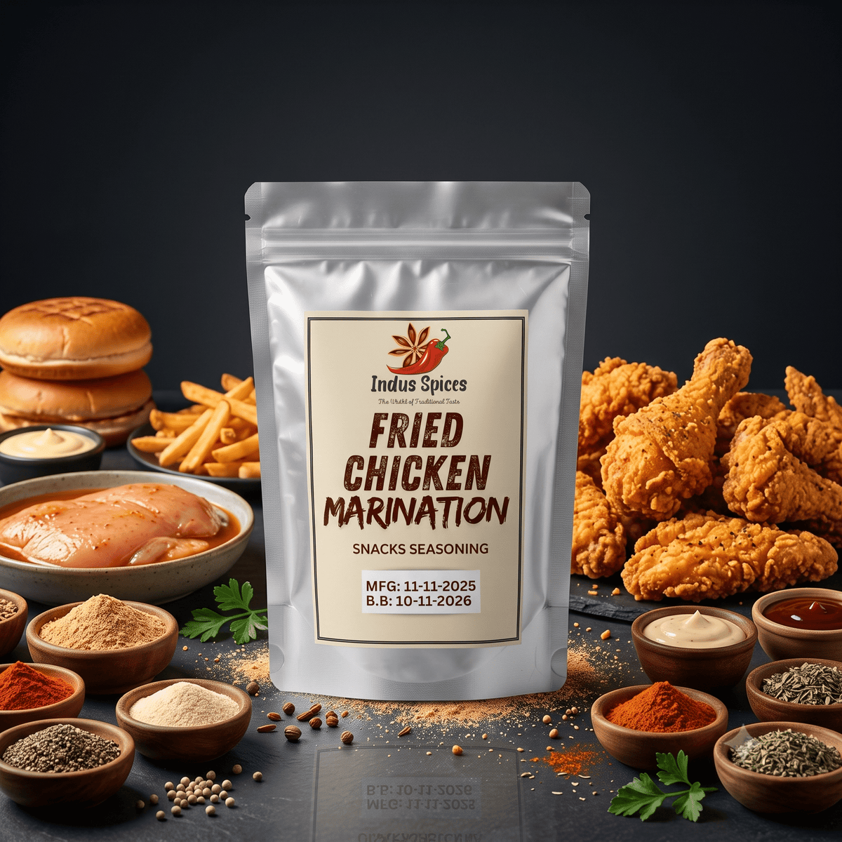 Fried Chicken Marination (KFC Style) - Indus Spices