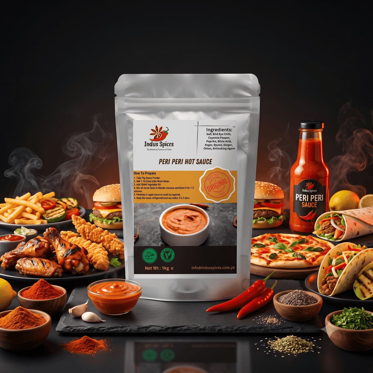 Peri Peri Hot Sauce Powder - Indus Spices