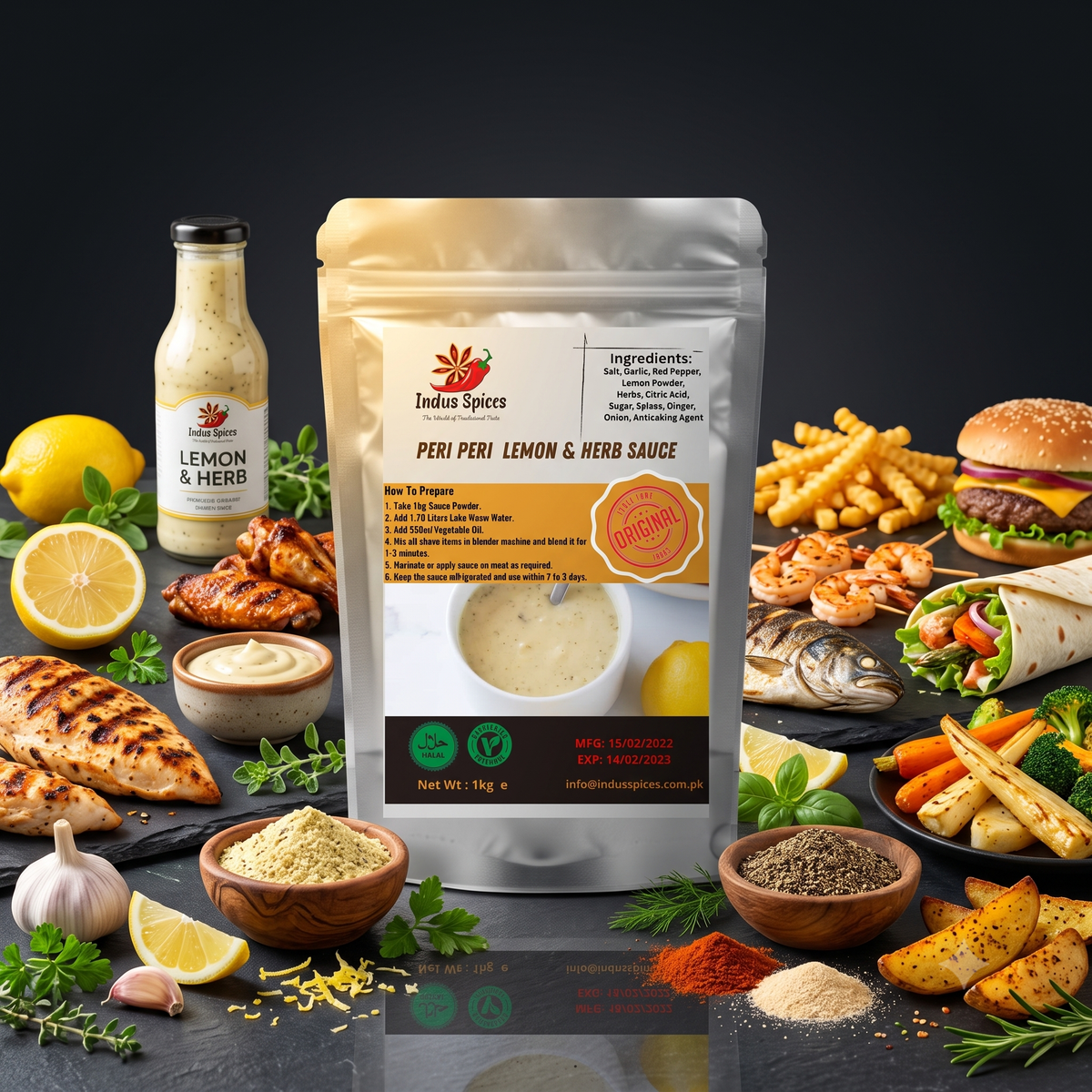 Peri Peri Lemon & Herb Sauce Powder - Indus Spices