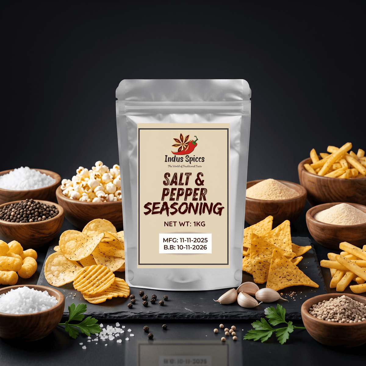 Salt & Pepper Snack Seasoning - Indus Spices