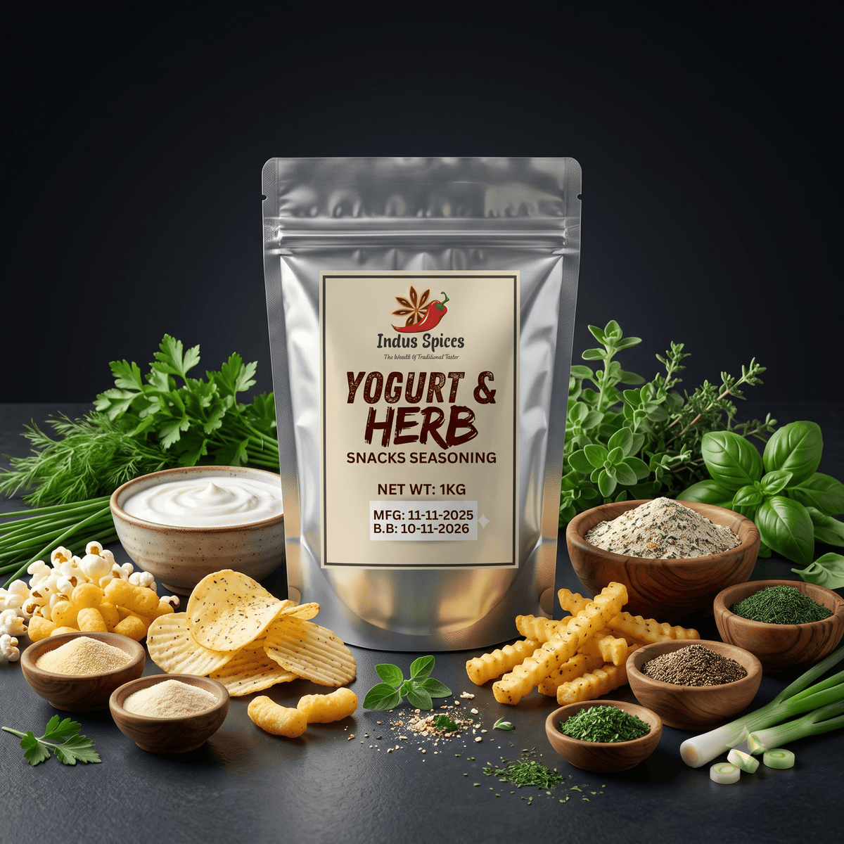 Yogurt & Herb Snack Seasoning - Indus Spices